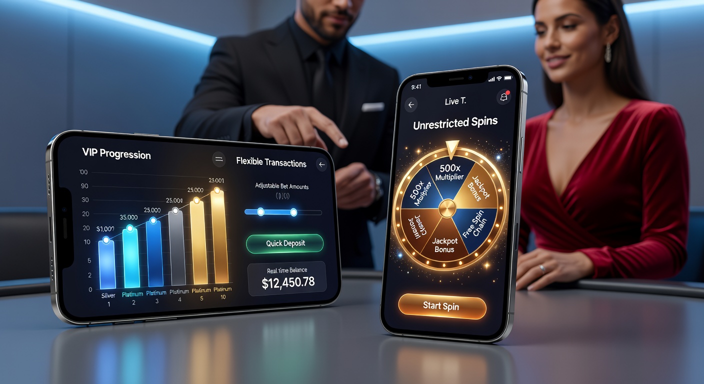 Live-Tischumgebungen mit mobilen Features für unbeschränkte Spins und VIP-Tracking
